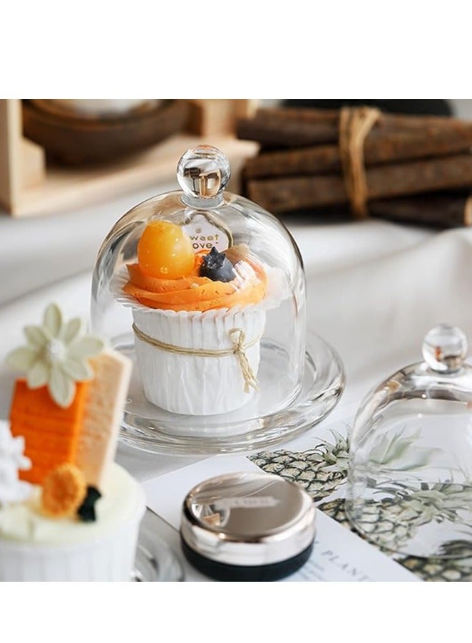 Cake Serving Tray with Glass Cake Plate for Festive Party Kitchen round - Image 4