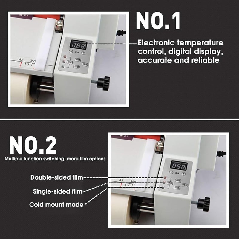 Automatic Thermal Roll Laminator with Digital Display and Temperature Adjustment for Office, Home, and School Use - Image 4