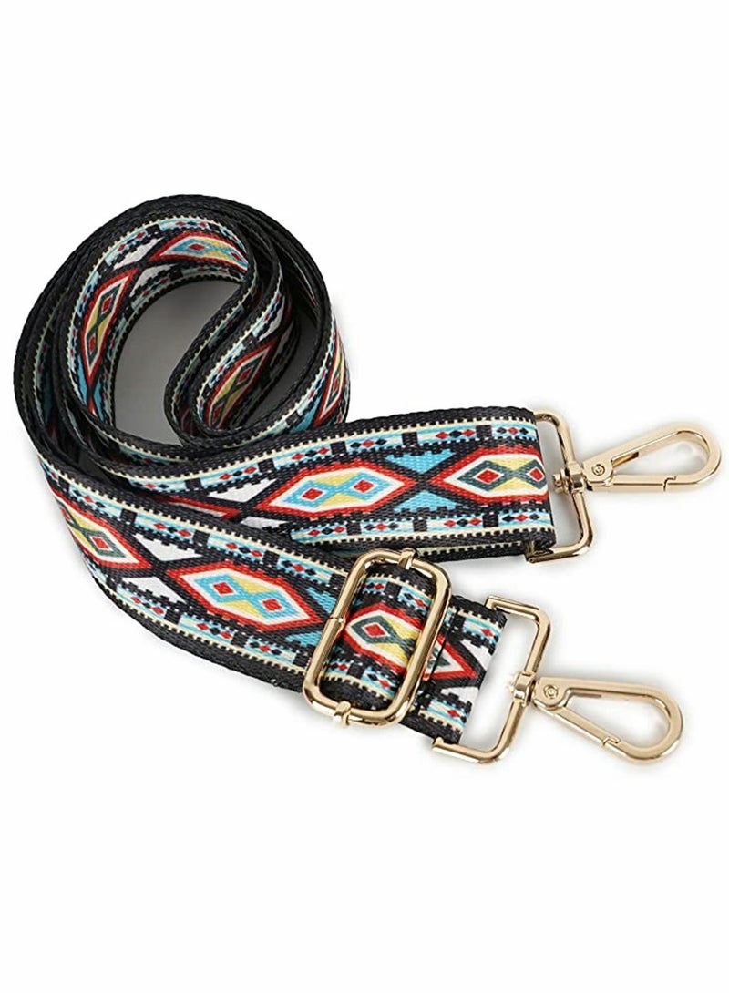 KASTWAVE Bag Shoulder Strap, Women's Crossbody Shoulder Bag Strap, Adjustable Leopard Guitar Strap, Ribbon Long Shoulder Belt Women's Bag Accessories Replacement Belt Crossbody Belt Ethnic Style Bandwidth Bag - Image 2