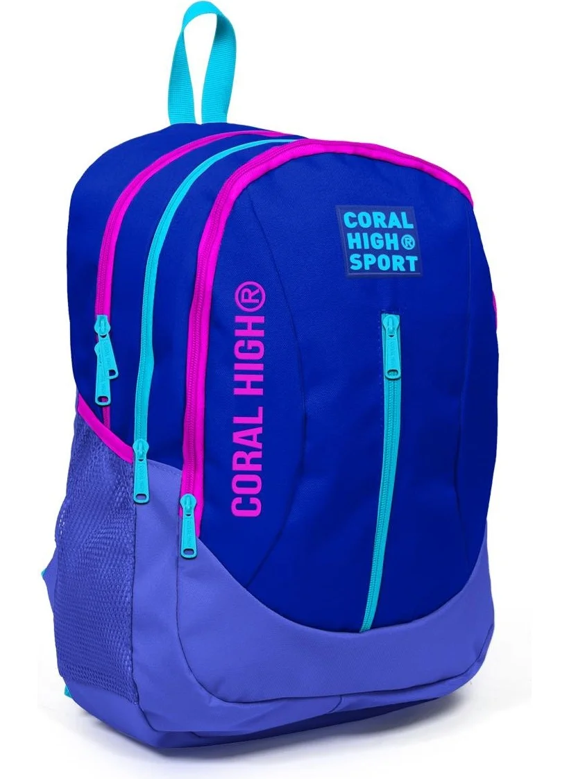 CORAL HIGH Sport Lavender USB Charging Headphone Output Four Compartment Backpack 23449