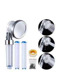 spa luxetique PUJANE PP Cotton Filter Shower Head, 3 Modes High Pressure Ionic Handheld Showerhead, Water Saving Filtered Shower Head, Extra Ionic Stones and Cotton Filter  - Image 1