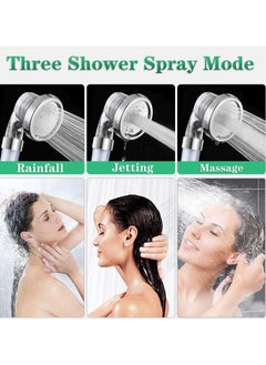 spa luxetique PUJANE PP Cotton Filter Shower Head, 3 Modes High Pressure Ionic Handheld Showerhead, Water Saving Filtered Shower Head, Extra Ionic Stones and Cotton Filter  - Image 4