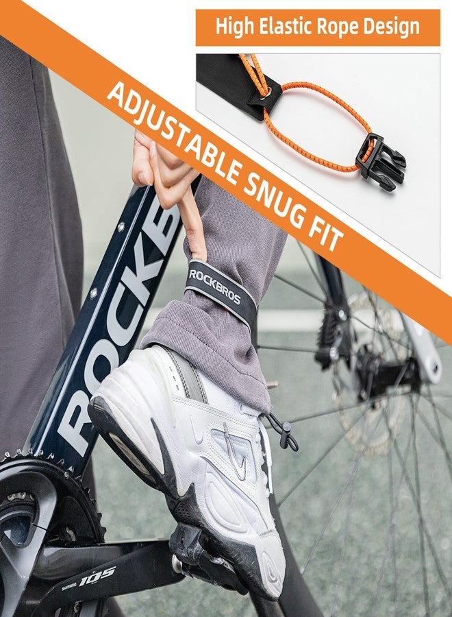 ROCKBROS Bike Pants Strap Cycling Reflective Ankle Bands Adjustable Pant Leg Straps for Biking Cuff Wrist Ankle Bands Backpack Strap for Running,Walking,Jogging 2 PCS - Image 3