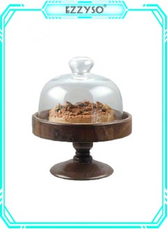 Vintage Tall Wooden Base Cake Stand with Glass Lid, High Quality Glass Dome Dessert Wood Base, Dessert Pastry Fruit Platter Used for Parties, Weddings, Birthdays, Appetizers Cheese Tray - pzsku/ZB683B02442A30EC0C1C2Z/45/_/1740036463/fc89b9c0-ae1f-4b2d-94c0-7ebe5c2683ab