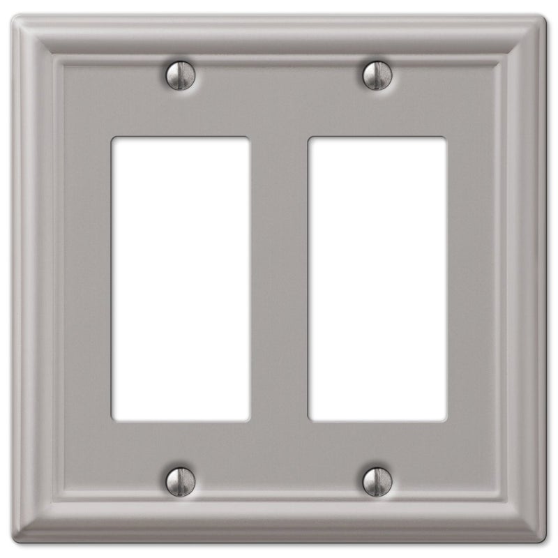 Amerelle 149RRBN Chelsea Wall Plate, Double Rocker-GFCI, Brushed Nickel - Image 4