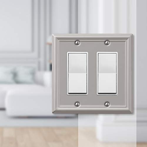 Amerelle 149RRBN Chelsea Wall Plate, Double Rocker-GFCI, Brushed Nickel - Image 3