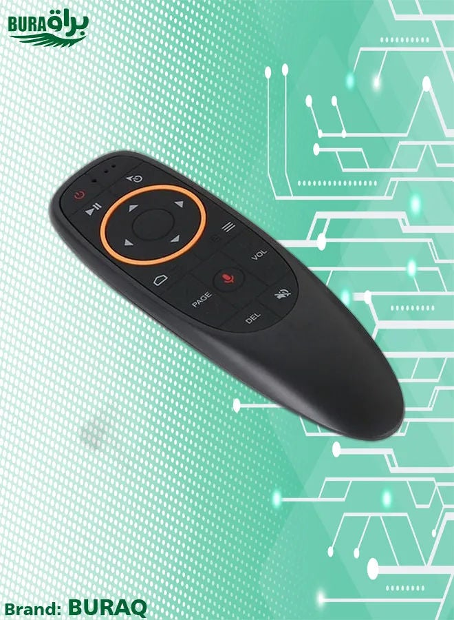 BURAQ Wireless Remote Control With USB Receiver Voice Control For Android -Smart TV/PC/Laptop/Notebook Black 
