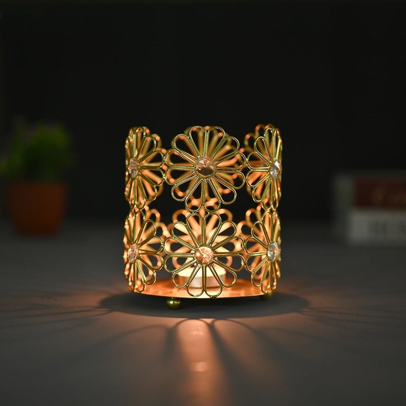 DecorTwist Crystal Tealight Candle Holder 57 Inch Height Votive Candle Holders for Home Decor Diya Diwali Lights Table Centerpieces for Home Party Wedding Diwali Decoration Items - Image 2
