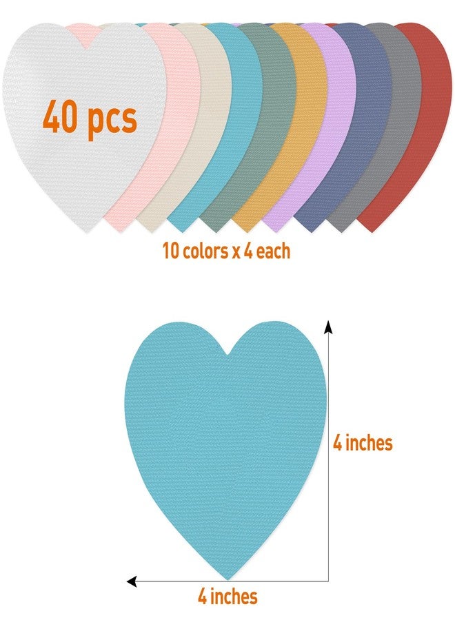 MAXECHO 40pcs Multicolor 4 Inches Heart-Shaped Spot Markers - Carpet Floor Dots for Classroom Decoration, Flexible Seating, Elementary School, Preschool, Kindergarten Supplies - Image 3