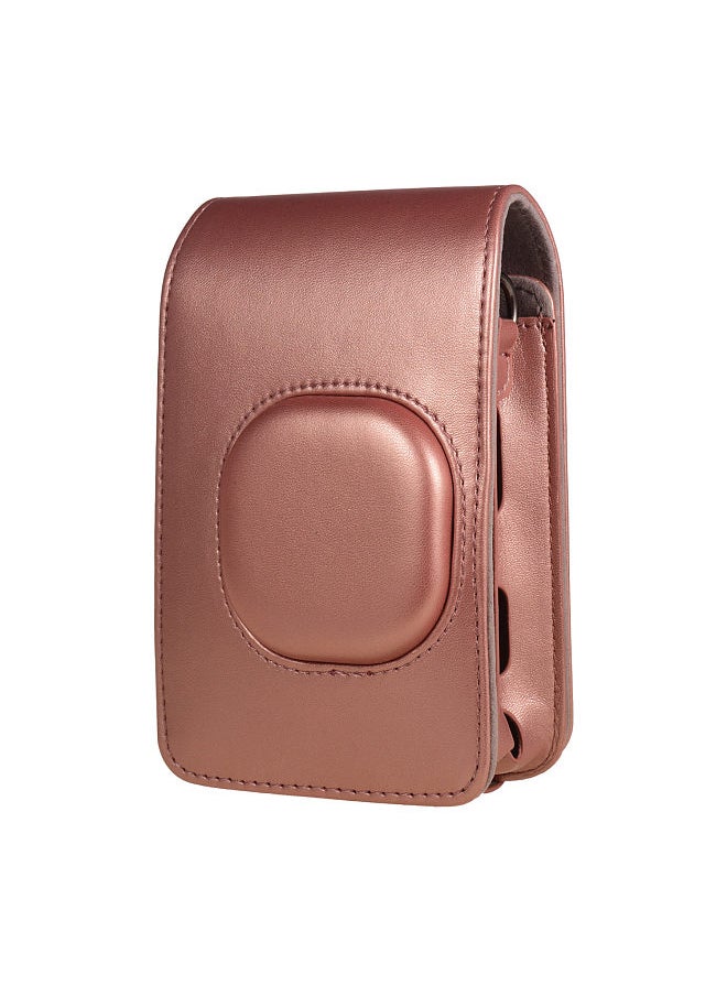 Generic Compact Size Instant Camera Case Bag PU Leather with Shoulder Strap Compatible with Fujifilm Fuji Instax mini LiPlay  - Image 1