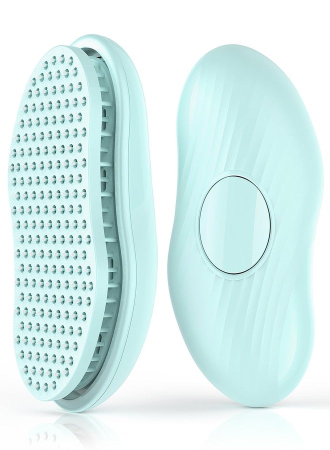 Keli Self Cleaning Comb for Women, One-Key Self-Cleaning Hair Brush Easy-to-Clean with One-Button Operation Round Head Massage Retractable Bristle Hairbrush for Effortless Hair Removal and Cleaning (Pack of 1) - Image 1