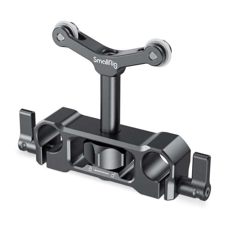 SMALLRIG Universal 15mm LWS Rod Mount Lens Support Bracket Height Adjustable for DSLR Camera Shoulder Rig - 2727 - Image 1