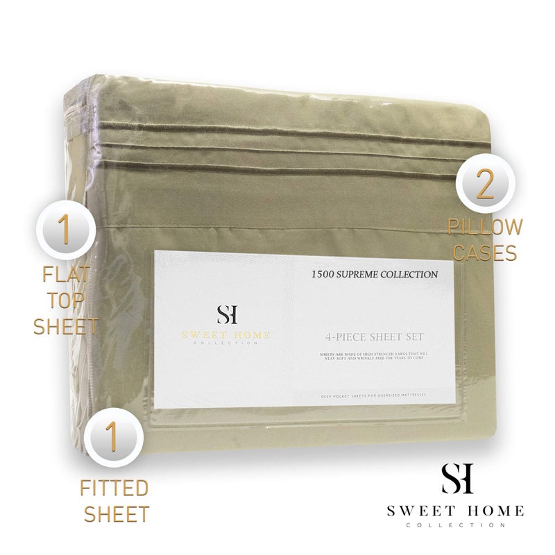 Sweet Home Collectio 1500 Supreme Collection Extra Soft RV Short Queen Sheets Set  Pale Pink - Luxury Bed Sheets Set with Deep Pocket Wrinkle Free Hypoallergenic Bedding  Over 40 Colors  RV Short Queen Size  Pale Pink  - Image 5