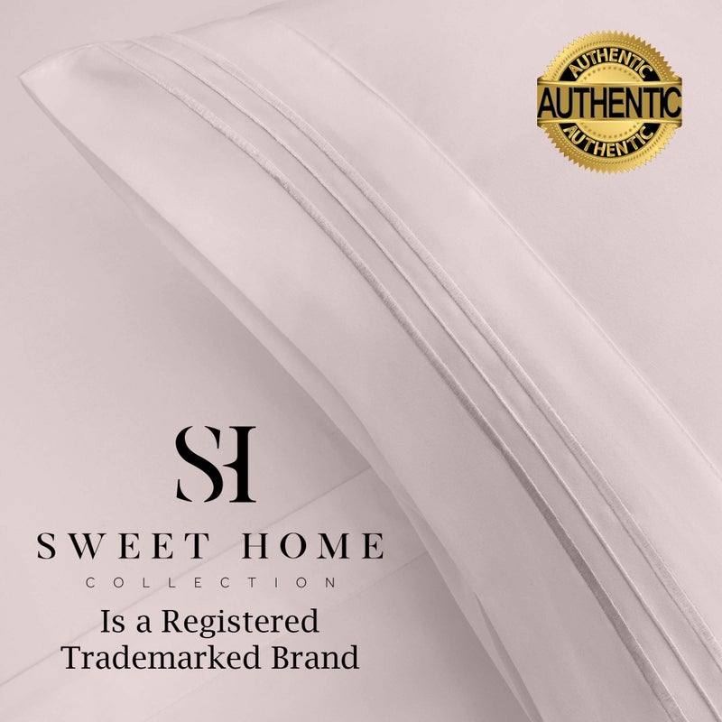 Sweet Home Collectio 1500 Supreme Collection Extra Soft RV Short Queen Sheets Set  Pale Pink - Luxury Bed Sheets Set with Deep Pocket Wrinkle Free Hypoallergenic Bedding  Over 40 Colors  RV Short Queen Size  Pale Pink  - Image 4