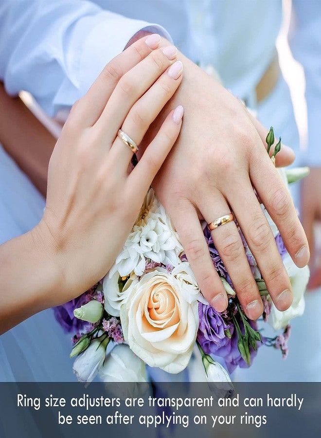 DROPOSALE Gold Ring Sizer Adjuster Tighter Loose Resizer Measuring Tool Rings Fit Spiral Silicone Invisible Waterproof Silicon Ring Sizer. for Men Women (Gold) - Image 3