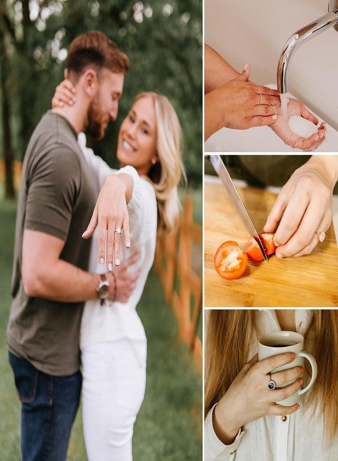 DROPOSALE Gold Ring Sizer Adjuster Tighter Loose Resizer Measuring Tool Rings Fit Spiral Silicone Invisible Waterproof Silicon Ring Sizer. for Men Women (Gold) - Image 5