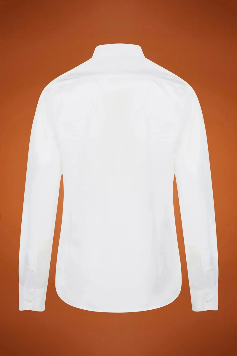 Doppelganger White Men's comfort fit casual shirt with a classic collar in plain 100% cotton 21-wale corduroy - White for Men | Best Price UAE