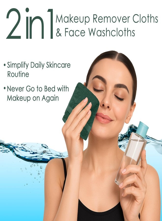 DAN RIVER 12-Pack Premium 100% Cotton Huntergreen Face Towels for Bathroom - Reusable Face Wash Cloths for Showering 12x12 Inches - 550 GSM Super Soft & Absorbent Luxury WashCloths for Body, Spa & Gym - Image 5