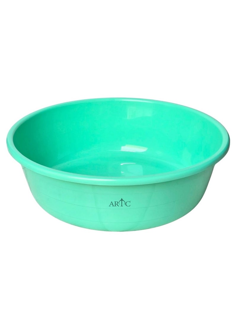 ARTC 27L Heavy-Duty Plastic Bath Tub (Green) – Premium Multi-Purpose Round Basin for Laundry, Dishwashing, Cleaning, Soaking, Water Storage & Home Organization – Stackable & Durable - Image 1
