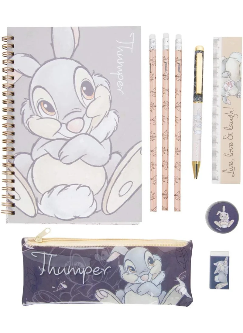 Paladone Disney Thumper (Bambi) 9-Piece A5 Notebook, 1 Pen, 3 Sharpener, 1 Eraser and 1 Ruler