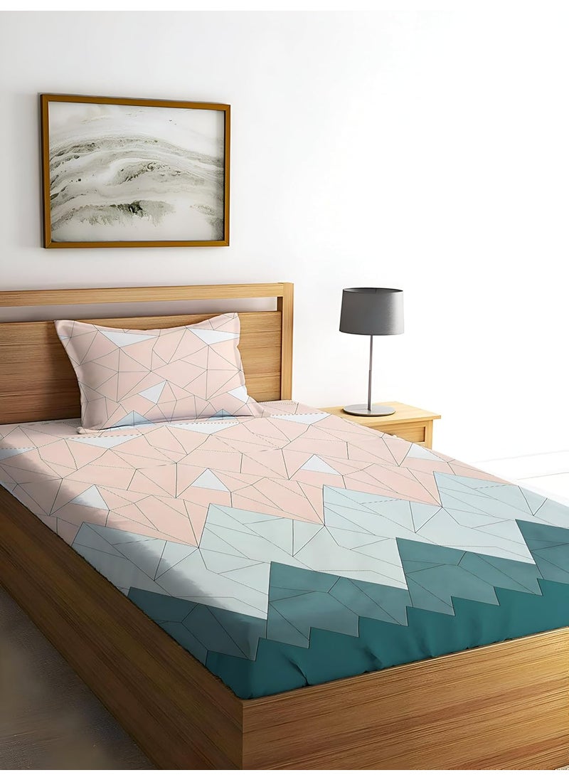 IVAZA IVAZA 240 TC Polycotton Floral 3D Printed Single Bedsheet with 1 Pillow Cover Hypoallergenic Wrinkle Free 60x90 Inches Medley  - Image 5