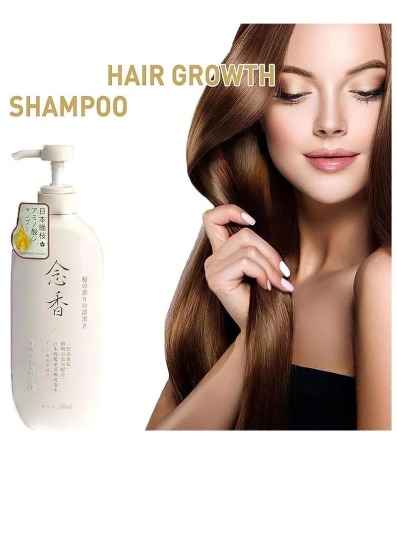SAKURA Original Japanese   shampoo for hair growth, preventing hair loss and removing dandruff, 300 ml  - Image 1