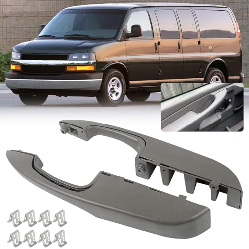 Dtomi Interior Pull Handle Door Armrest Pair Compatible with Chevy GMC Vehicle 2003-2019 Express Van, Savana 1500 2500 3500 Replaces# 10388387, 10388386, 10388390, 15817114, 25750064, 10388389 (2Pair) - Image 1