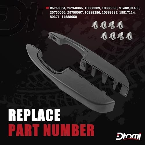 Dtomi Interior Pull Handle Door Armrest Pair Compatible with Chevy GMC Vehicle 2003-2019 Express Van, Savana 1500 2500 3500 Replaces# 10388387, 10388386, 10388390, 15817114, 25750064, 10388389 (2Pair) - Image 2