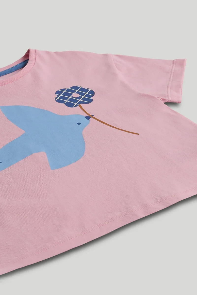mothercare Pink Bird T-Shirt