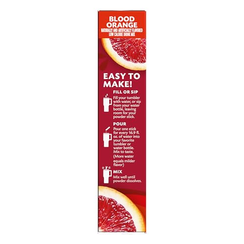 SINGLES TO GO! Singles to go Drink Mix Packets, Blood Orange, 6-Count Box – Powdered Drink Packets with Vitamin C, 72 Total Powder Sticks - Image 4