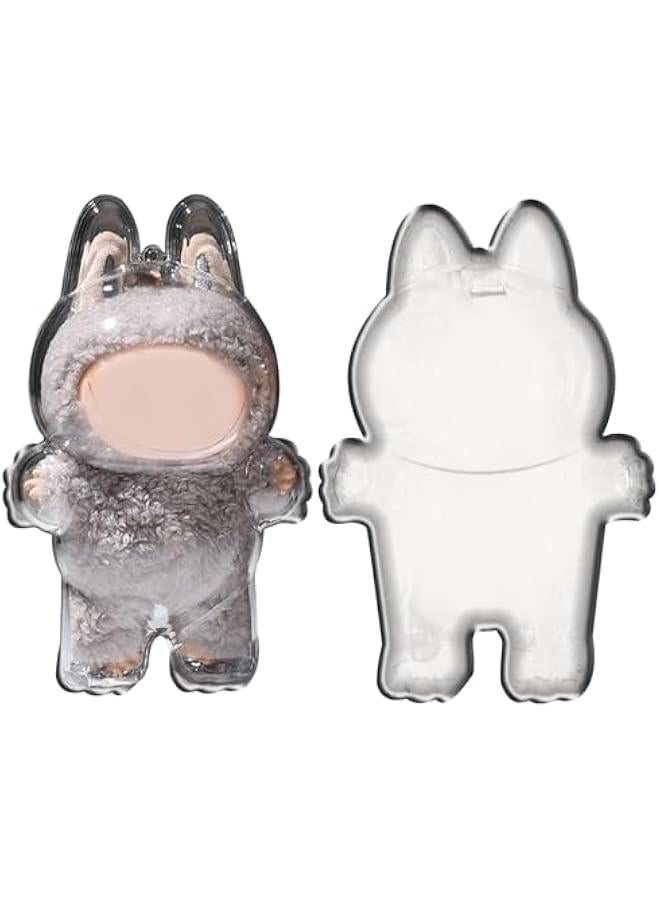 Arabest Clear Bag Keychain For 17cm Plush Doll,Hanging Display Case,Protective Case,Plastic PVC Storage Box (V1)  - Image 1