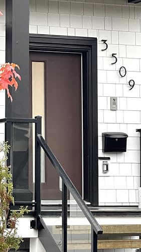 NACH Floating House Numbers, 6 inch Aluminum Black House Numbers for Outside - Number 1, Door Numbers with Mounting Hardware - Image 5