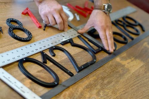 NACH Floating House Numbers, 6 inch Aluminum Black House Numbers for Outside - Number 1, Door Numbers with Mounting Hardware - Image 4