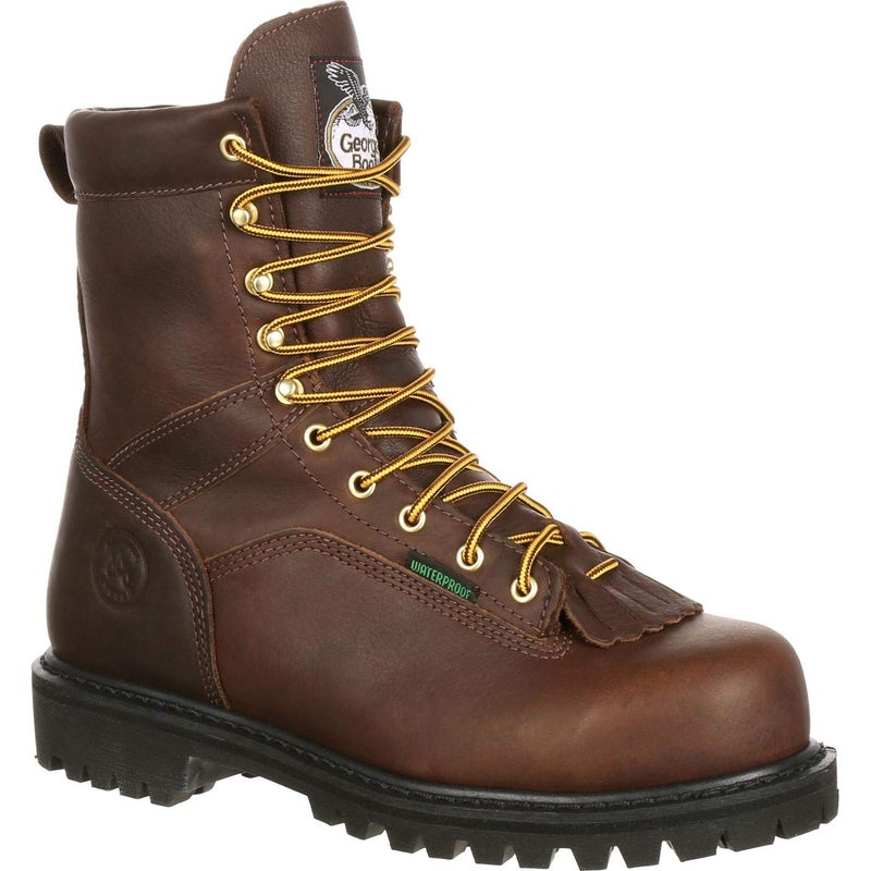 Georgia Boot LacetoToe Steel Toe Waterproof Work Boot Chocolate Size 105W