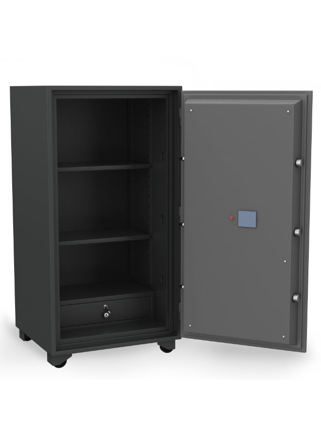 RIGID Fire Resistant Steel Safe with Digital & Key Lock, 250Kg  - Image 4