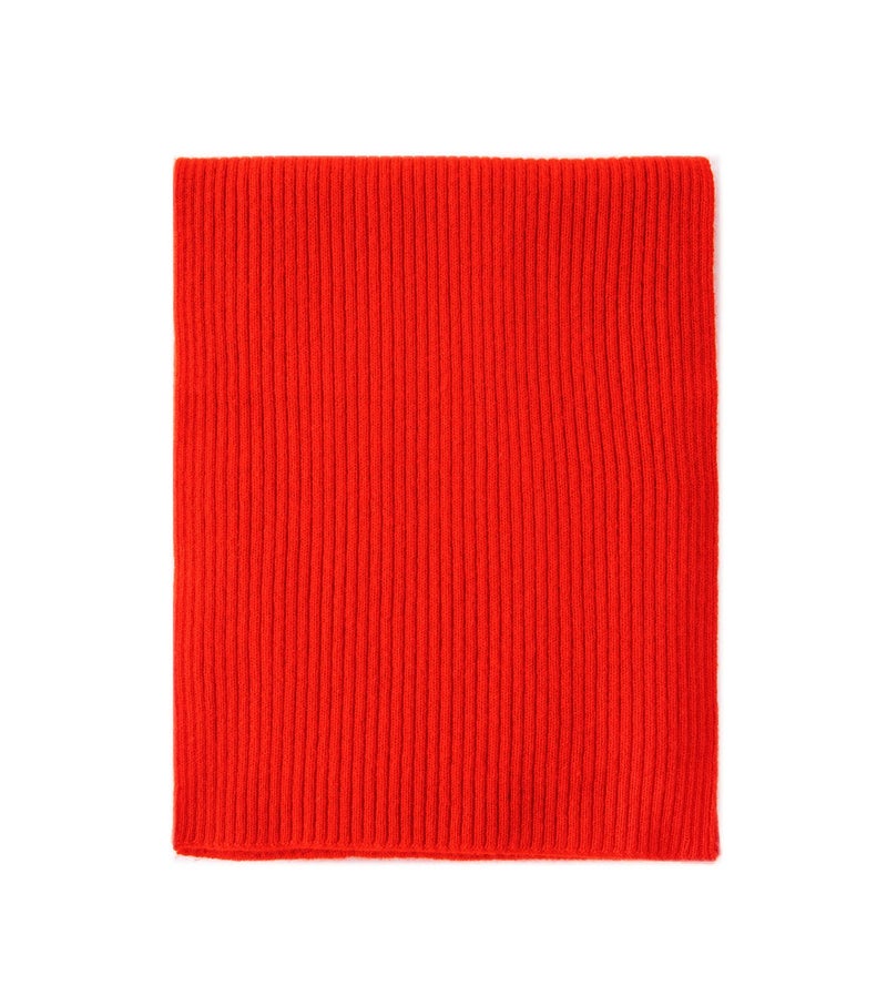 Lallier Cashmere Wool Scarf, Ultra Soft Classic Ribbed Solid Color Winter Scarf for Men and Women with Gift Box, Red - Image 5