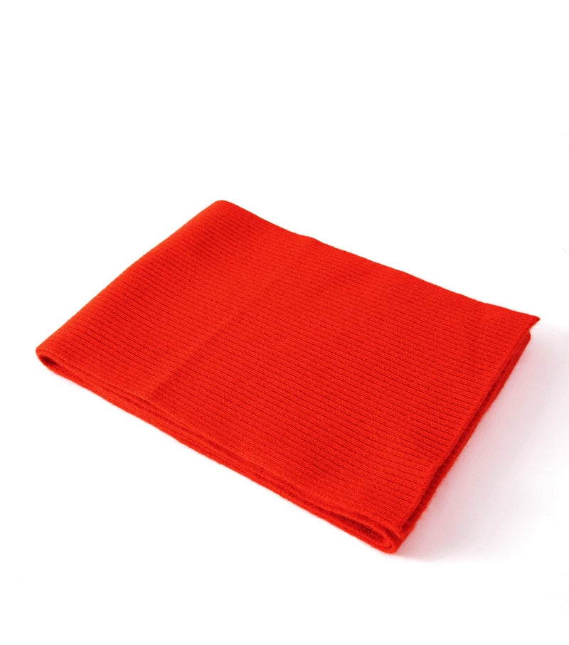 Lallier Cashmere Wool Scarf, Ultra Soft Classic Ribbed Solid Color Winter Scarf for Men and Women with Gift Box, Red - Image 4