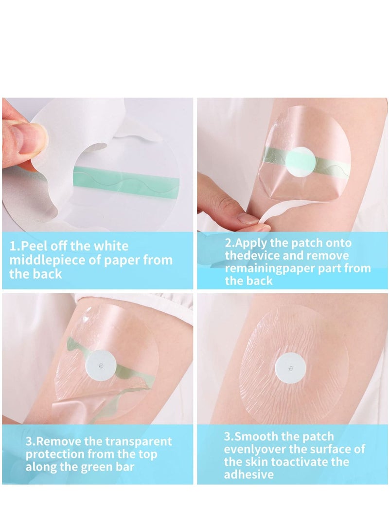 Excefore 30 Pack Libre Sensor Covers, Adhesive Waterproof Patches Transparent Breathable Sensor Fixing Stickers Anti-Drop Sports Non-Slip Patches - Image 4