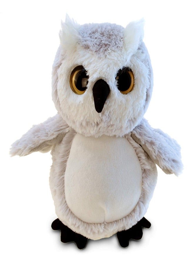 Puzzled DolliBu Owl Plush - Super Soft, Cute Grey Wildlife Bird Stuffed Animal for Boys and Girls, Plush Owl Gifts for Kids, Teens, and Adults - 9 Inches - Image 1