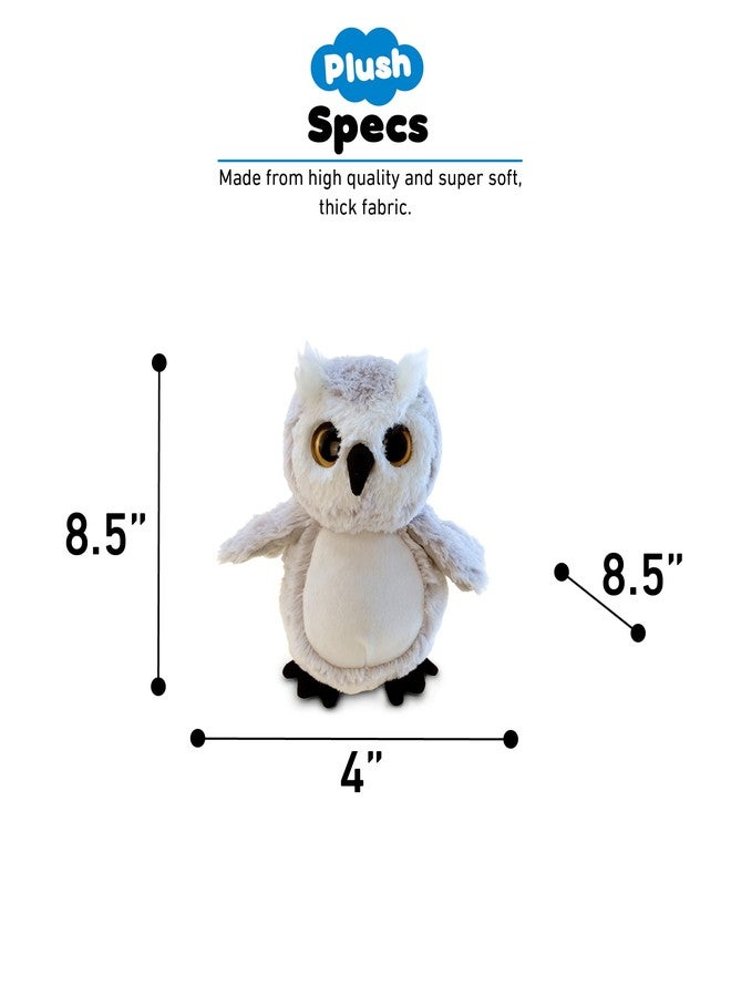 Puzzled DolliBu Owl Plush - Super Soft, Cute Grey Wildlife Bird Stuffed Animal for Boys and Girls, Plush Owl Gifts for Kids, Teens, and Adults - 9 Inches - Image 3
