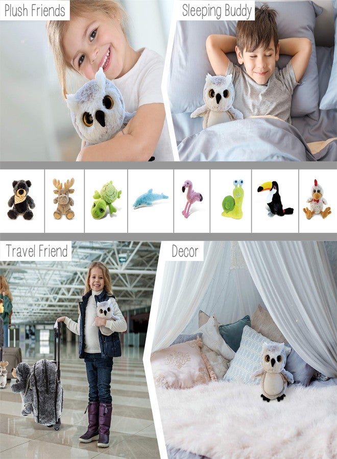 Puzzled DolliBu Owl Plush - Super Soft, Cute Grey Wildlife Bird Stuffed Animal for Boys and Girls, Plush Owl Gifts for Kids, Teens, and Adults - 9 Inches - Image 5