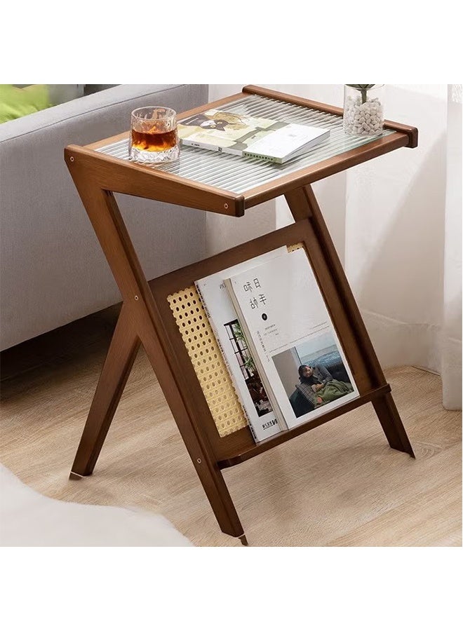 موندا طاولات قهوة بسيطة، خزائن، خزائن جانبية متحركة، طاولات جانبية من الخيزران، طاولات جانبية مزخرفة من الخيزران، طاولات قهوة زجاجية، طاولات جانبية خشبية على الطراز البوهيمي، مناسبة للمساحات الصغيرة وغرف المعيشة وغرف النوم. - Image 1