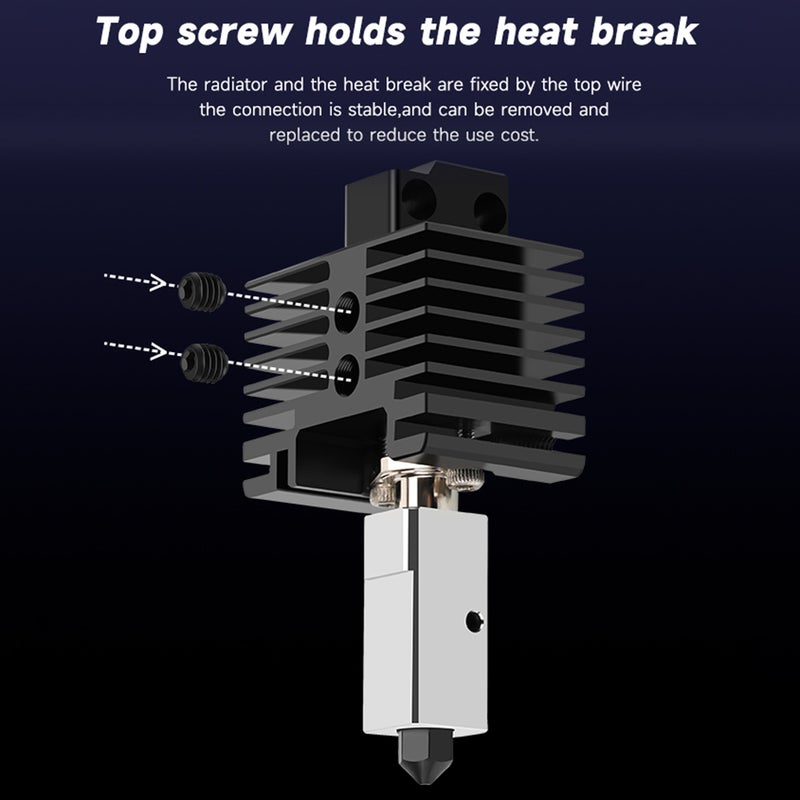 Upgraded Extruder Hotend Kit V2.0 for Bambu Lab X1C P1P Extrusion Head with 0.4mm Hardened Steel Nozzle Ceramic Heater for High-Temperature Fast and Stable 3D Printing Suitable for 1.75mm Filament - Image 3