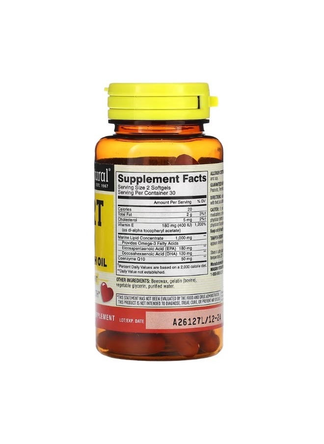 Mason Natural Heart Trio CoQ10 E and Fish Oil 60 Softgels  - Image 2
