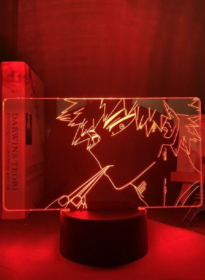 althiqahkey Katsuki Bakugo LED Anime My Hero Academia Multicolor Night Light 3D RGB Bedroom Lamp Figure - Image 1
