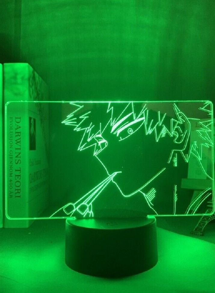 althiqahkey Katsuki Bakugo LED Anime My Hero Academia Multicolor Night Light 3D RGB Bedroom Lamp Figure - Image 3