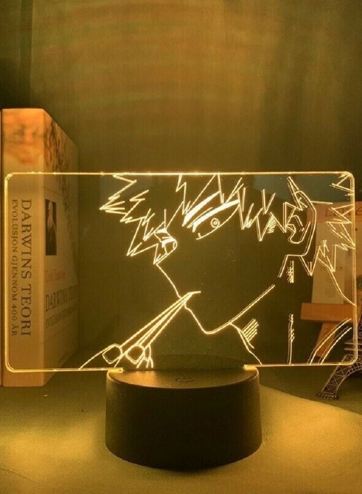 althiqahkey Katsuki Bakugo LED Anime My Hero Academia Multicolor Night Light 3D RGB Bedroom Lamp Figure - Image 2