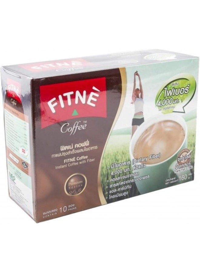 Fitne Premium Coffee with Fiber and Collagen Instant Powder (16g x 10 Bags) - Image 1