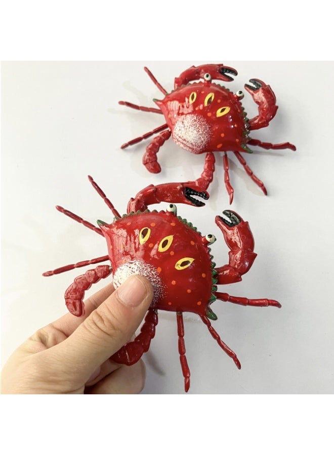 Cute Realistic Crab-Shaped Refrigerator Magnet With Movable Limbs, Painted Refrigerator Magnet, Home Decoration - Image 1