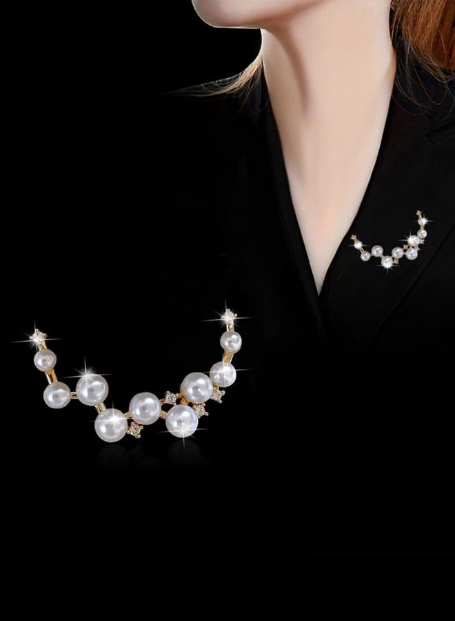 تايك تو بروش مزين بالراين واللؤلؤ الصناعي - Image 1